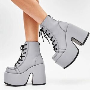 Demonia 203 reflective rave royalty boot